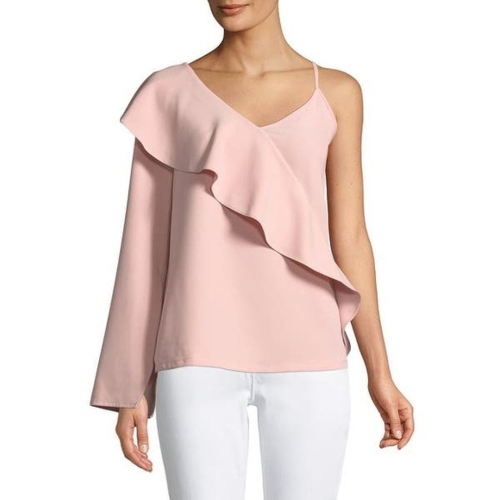 Laundry | By Shelli Segal Pink Ruffle Blouse